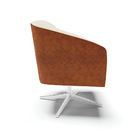 Poltrona Decorativa Giratória Cromada Kit 2 Stella Nozes/linh