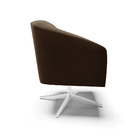 Poltrona Decorativa Giratória Cromada Kit 2 Stella Suede D03