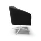 Poltrona Decorativa Giratória Cromada Kit 2 Stella Suede D03