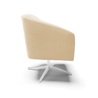 Poltrona Decorativa Giratória Cromada Kit 2 Stella Suede D03