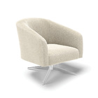 Poltrona Decorativa Giratória Cromada Stella Bouclê D03 - D'r