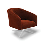 Poltrona Decorativa Giratória Cromada Stella Bouclê D03 - D'r