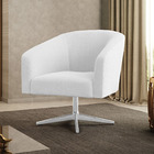 Poltrona Decorativa Giratória Cromada Stella Bouclê D03 - D'r