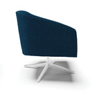 Poltrona Decorativa Giratória Cromada Stella Bouclê D03 - D'r