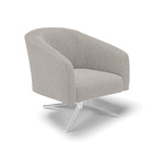 Poltrona Decorativa Giratória Cromada Stella Bouclê D03 - D'r