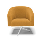 Poltrona Decorativa Giratória Cromada Stella Bouclê D03 - D'r