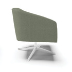 Poltrona Decorativa Giratória Cromada Stella Bouclê D03 - D'r