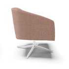 Poltrona Decorativa Giratória Cromada Stella Bouclê D03 - D'r