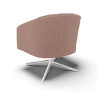 Poltrona Decorativa Giratória Cromada Stella Bouclê D03 - D'r