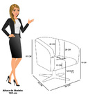 Poltrona Decorativa Giratória Cromada Stella Cotelê Ext/velud