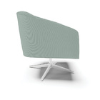 Poltrona Decorativa Giratória Cromada Stella Cotelê Ext/velud