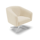 Poltrona Decorativa Giratória Cromada Stella Linho D03 - D'ro