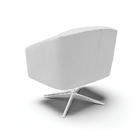 Poltrona Decorativa Giratória Cromada Stella Linho D03 - D'ro