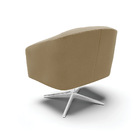 Poltrona Decorativa Giratória Cromada Stella Suede D03 - D'ro