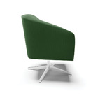 Poltrona Decorativa Giratória Cromada Stella Suede D03 - D'ro