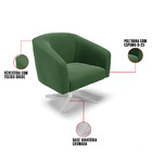 Poltrona Decorativa Giratória Cromada Stella Suede D03 - D'ro