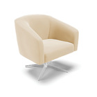 Poltrona Decorativa Giratória Cromada Stella Suede D03 - D'ro