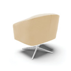 Poltrona Decorativa Giratória Cromada Stella Suede D03 - D'ro