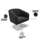 Poltrona Decorativa Giratória Cromada Stella Suede D03 - D'ro