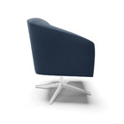 Poltrona Decorativa Giratória Cromada Stella Suede D03 - D'ro