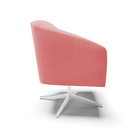 Poltrona Decorativa Giratória Cromada Stella Suede D03 - D'ro