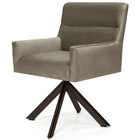 Poltrona Decorativa Giratória Eiffel Choco Angel D02 Veludo B