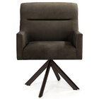 Poltrona Decorativa Giratória Eiffel Choco Angel D02 Veludo M