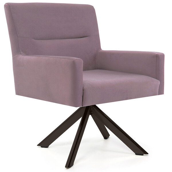 Poltrona Decorativa Giratória Eiffel Choco Angel D02 Veludo R