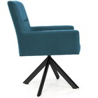 Poltrona Decorativa Giratória Eiffel Preto Angel D02 Veludo A