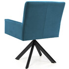 Poltrona Decorativa Giratória Eiffel Preto Angel D02 Veludo A