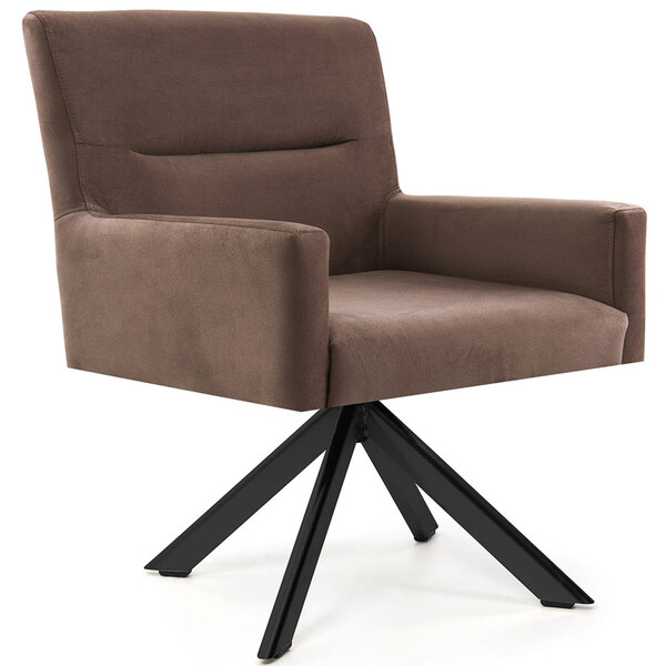 Poltrona Decorativa Giratória Eiffel Preto Angel D02 Veludo M