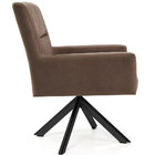 Poltrona Decorativa Giratória Eiffel Preto Angel D02 Veludo M