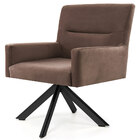 Poltrona Decorativa Giratória Eiffel Preto Angel D02 Veludo M