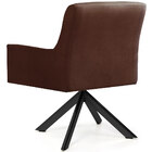 Poltrona Decorativa Giratória Eiffel Preto Angel D02 Veludo T