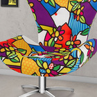 Poltrona Decorativa Giratória Gabi Estampada Cubismo