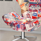 Poltrona Decorativa Giratória Gabi Estampada Londres