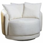 Poltrona Decorativa Giratória Hera Produto Exclusivo Off/mel