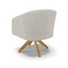 Poltrona Decorativa Giratória Ma30 Kit 2 Stella Bouclê Cinza