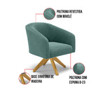 Poltrona Decorativa Giratória Ma30 Kit 2 Stella Bouclê D03 -