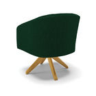 Poltrona Decorativa Giratória Ma30 Kit 2 Stella Bouclê Verde