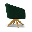 Poltrona Decorativa Giratória Ma30 Kit 2 Stella Bouclê Verde