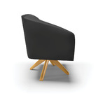 Poltrona Decorativa Giratória Ma30 Kit 2 Stella Sintético D03