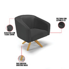 Poltrona Decorativa Giratória Ma30 Kit 2 Stella Sintético D03
