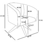 Poltrona Decorativa Giratória Ma30 Kit 2 Stella Sintético Pre