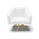 Poltrona Decorativa Giratória Ma30 Kit 2 Stella Sintético Pu