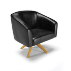 Poltrona Decorativa Giratória Ma30 Kit 2 Stella Sintético Pu