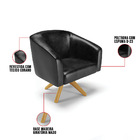 Poltrona Decorativa Giratória Ma30 Kit 2 Stella Sintético Pu