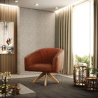 Poltrona Decorativa Giratória Ma30 Kit 2 Stella Sintético Pu