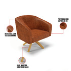 Poltrona Decorativa Giratória Ma30 Kit 2 Stella Sintético Pu