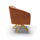 Poltrona Decorativa Giratória Ma30 Kit 2 Stella Sintético Pu